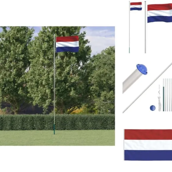 Flag & vimpler - Living Holland flag og flagstang 6,23 m aluminium