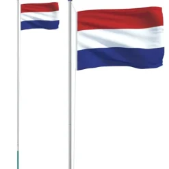 Flag & vimpler - Living Holland flag og flagstang 6,23 m aluminium