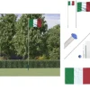 Flag & vimpler - Living Italien flag og flagstang 6,23 m aluminium