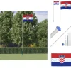 Flag & vimpler - Living Kroatien flag og flagstang 6,23 m aluminium
