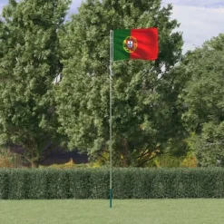 Flag & vimpler - Living Portugal flag og flagstang 5,55 m aluminium