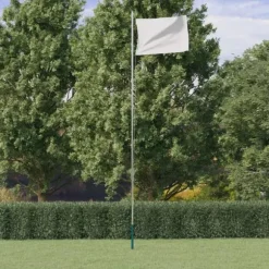 Flag & vimpler - Living sektionsinddelt flagstang 6,23 m aluminium sølvfarvet