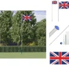 Flag & vimpler - Living Storbritannien flag og flagstang 6,23 m aluminium