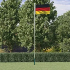 Flag & vimpler - Living Tyskland flag og flagstang 6,23 m aluminium