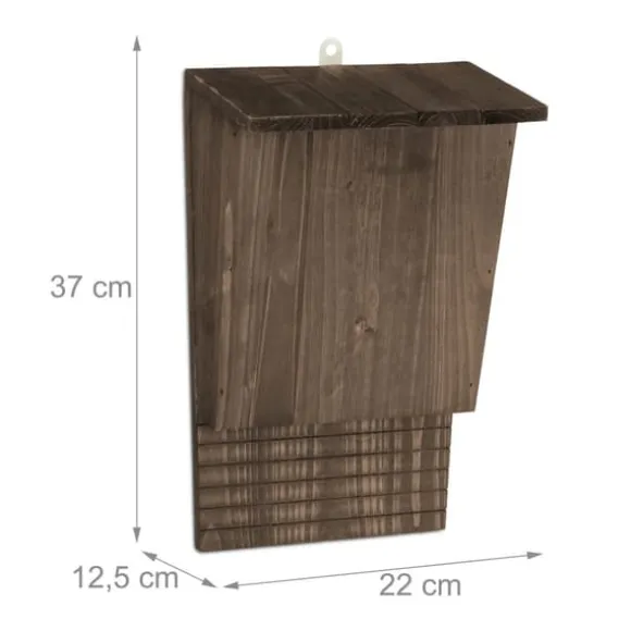 Flagermusehus, 37x22x12,5 cm, Brun