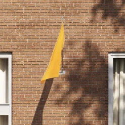 Flagstangholder i rustfrit stål - Moderne design | Størrelse: 13x6 cm | Farve: Sølv