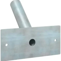 Flagstangholder i rustfrit stål - Moderne design | Størrelse: 13x6 cm | Farve: Sølv