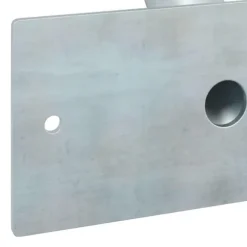 Flagstangholder i rustfrit stål - Moderne design | Størrelse: 13x6 cm | Farve: Sølv