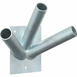 Flagstangholder i rustfrit stål – Moderne design | Størrelse: 10,5x7,5 cm | Farve: Sølv