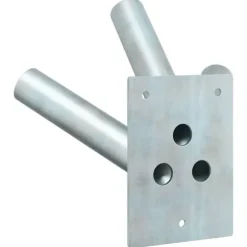 Flagstangholder i rustfrit stål – Moderne design | Størrelse: 10,5x7,5 cm | Farve: Sølv