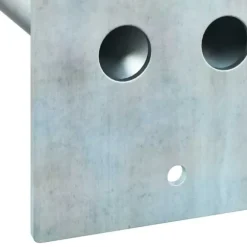 Flagstangholder i rustfrit stål – Moderne design | Størrelse: 10,5x7,5 cm | Farve: Sølv