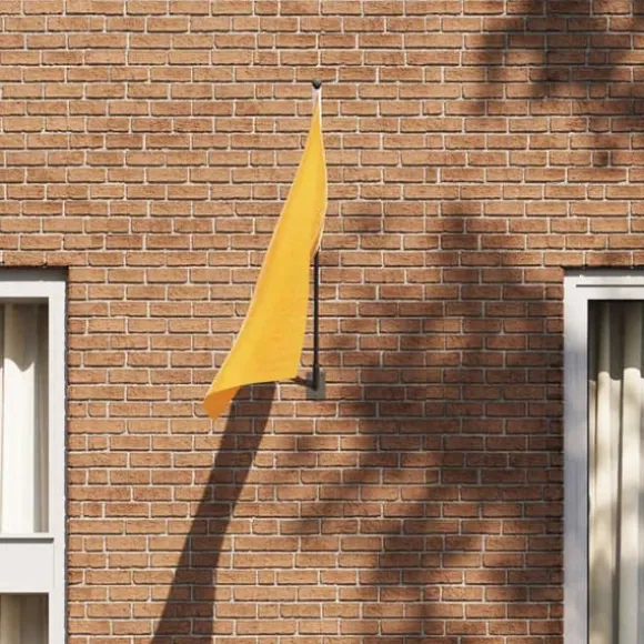 Flagstangholder i rustfrit stål - Moderne design til haven | Størrelse: 10,5 x 7,5 cm | Farve: Sort