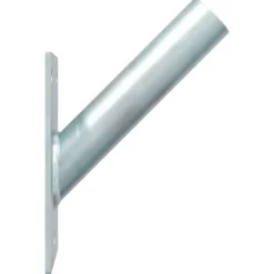Flagstangholder i rustfrit stål - Moderne design til haven | Størrelse: 10,5x7,5 cm | Farve: Sølv