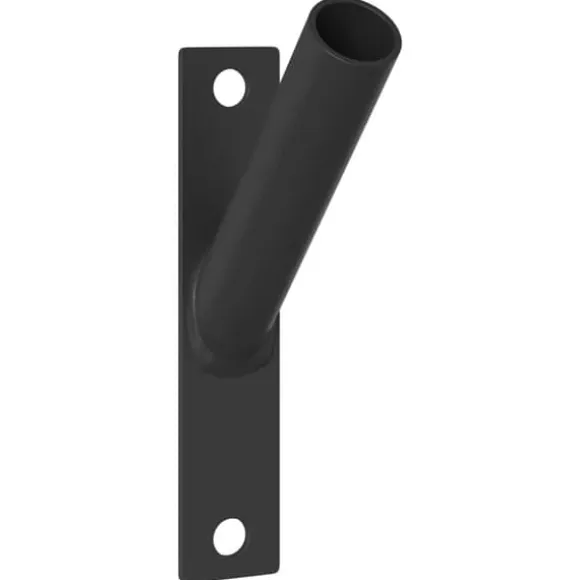 Flagstangholder i rustfrit stål - Moderne design | Farve: Sort | Størrelse: 15x3 cm