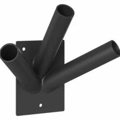 Flagstangholder i stål - Moderne design til haven | Farve: Sort | Størrelse: 10.5x7.5 cm