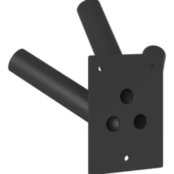 Flagstangholder i stål - Moderne design til haven | Farve: Sort | Størrelse: 10.5x7.5 cm