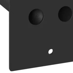 Flagstangholder i stål - Moderne design til haven | Farve: Sort | Størrelse: 10.5x7.5 cm