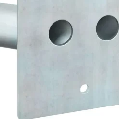 Flagstangholder til Have - Holdbar Stål | Størrelse: 11.5 x 7.5 cm | Farve: Sølv