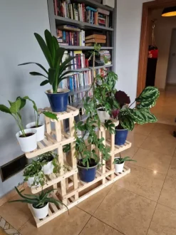 Flerniveau træblomsterkrukke RKB /95x116x25/ Naturlig brændt