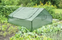 Flora havedrivhus - folietelt, kold ramme med insektnet, store ventilationsvinduer