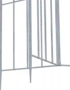 Flowton Metal Trellis for Climbing Plants & Flower Beds - Antique White, Partially Assembled, 70x70x234 cm
