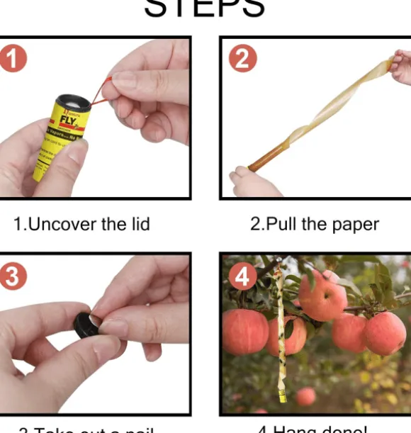 Fluefælde, fluefanger, fluepapirrulle 8-pak