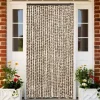 Flueforhæng i chenille - Dørgardin til insektbeskyttelse | Farve: Beige og Brun | Størrelse: 100x230 cm
