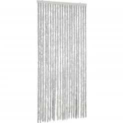 Flueforhæng i chenille - Dørgardin | Størrelse: 90x220 cm | Farve: Grå