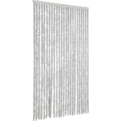 Flueforhæng i chenille - Dørgardin til insektbeskyttelse | Størrelse: 100x220 cm | Farve: Grå