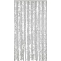 Flueforhæng i chenille - Dørgardin til insektbeskyttelse | Størrelse: 100x220 cm | Farve: Grå