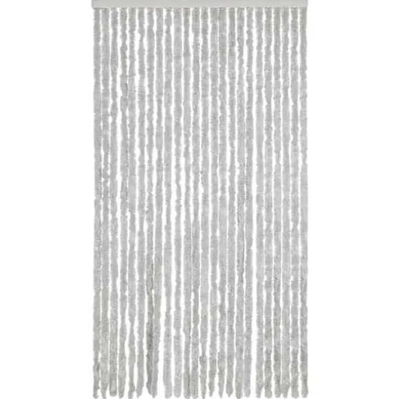 Flueforhæng i chenille - Dørgardin til insektbeskyttelse | Størrelse: 100x220 cm | Farve: Grå