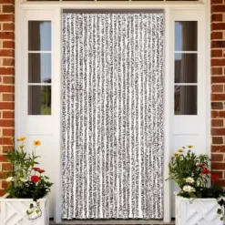 Flueforhæng i chenille - Dørgardin til insektbeskyttelse | Farve: Brun og Beige | Størrelse: 100x200 cm