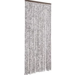 Flueforhæng i chenille - Dørgardin til insektbeskyttelse | Farve: Brun og Beige | Størrelse: 100x200 cm