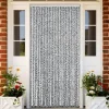 Flueforhæng i chenille - Insektgardin | Størrelse: 1118x220 cm | Farve: Grå, Sort-Hvid