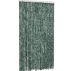 Flueforhæng i chenille - Insektgardin | Farve: Grøn/Hvid | Størrelse: 118x220 cm