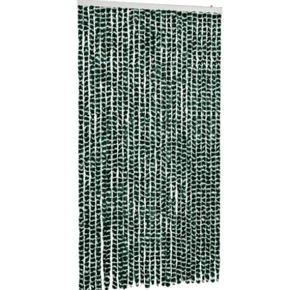 Flueforhæng i chenille - Insektgardin | Farve: Grøn/Hvid | Størrelse: 118x220 cm