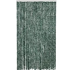 Flueforhæng i chenille - Insektgardin | Farve: Grøn/Hvid | Størrelse: 118x220 cm