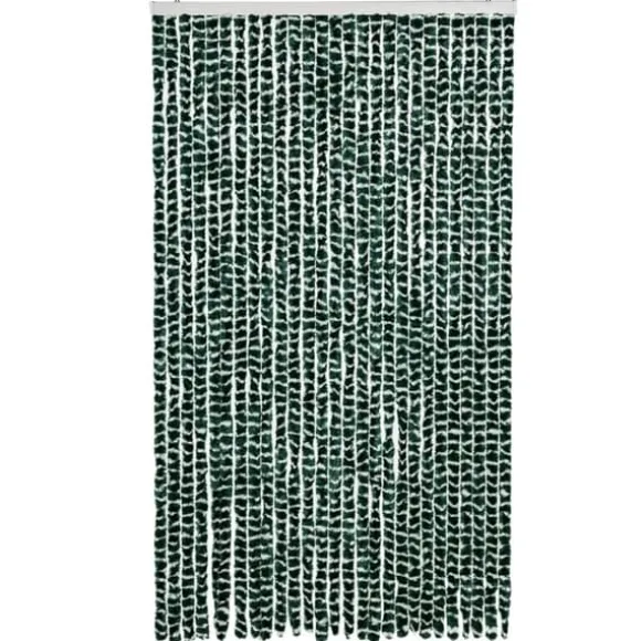 Flueforhæng i chenille - Insektgardin | Farve: Grøn/Hvid | Størrelse: 118x220 cm