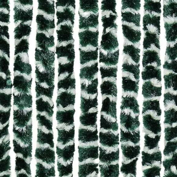 Flueforhæng i chenille - Insektgardin | Farve: Grøn/Hvid | Størrelse: 118x220 cm