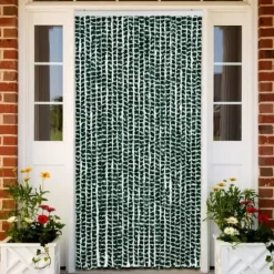 Flueforhæng i chenille - Insektgardin | Farve: Grøn og Hvid | Størrelse: 100x200 cm