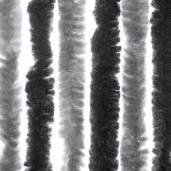 Flueforhæng 100x220 cm - Insektgardin i chenille | Farve: Grå/Svarte