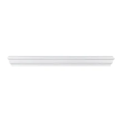 Flydende Pejs Mantelhylde 72”, Hvid Træhylde til Stuen, Moderne Design, Ideel til Dekoration og Opbevaring.