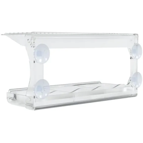 Foderautomater til vindue 2 stk. 30x12x15 cm akryl - Fuglehus - Fuglehuse - Home & Living