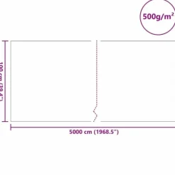 Foldbar damfleece i grå - Beskytter havebassiner | Størrelse: 1 x 50 m