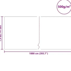 Foldbar damfleece til haven - Beskytter og renser | Farve: Grå | Størrelse: 1 x 10 m