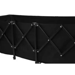 Foldbar ekstra rummelig trolley med terrængående hjul, 300L kapacitet og drikkeholder – kapacitet til 100 kg – sort