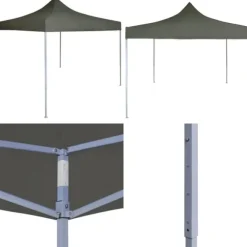 Foldbart festtelt 2 x 2 m stål antracitgrå - Festtelt - Festtelte - Home & Living