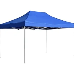 Foldbart festtelt aluminium - Professionelt partytelt | Størrelse: 4,5x3 m | Farve: Blå