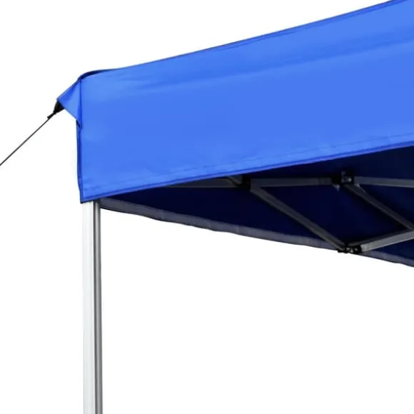 Foldbart festtelt aluminium - Professionelt partytelt | Størrelse: 4,5x3 m | Farve: Blå
