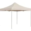 Foldbart festtelt i aluminium - Elegant cremefarvet design | Størrelse: 2x2 m